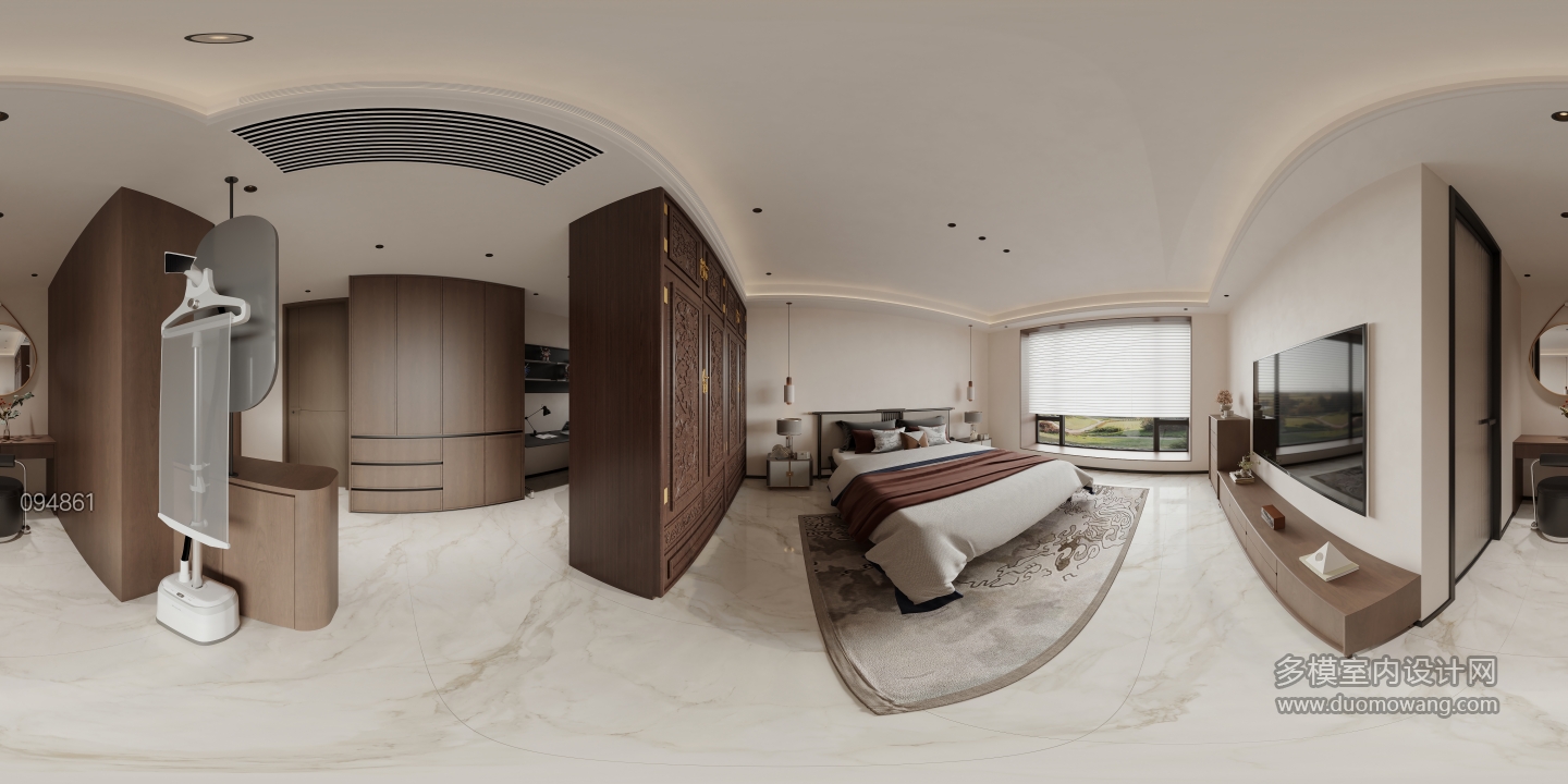 现代 主卧 全景