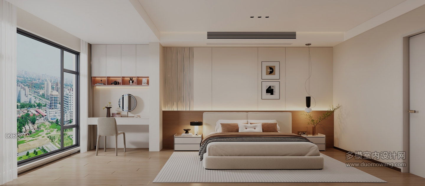 现代主卧静态