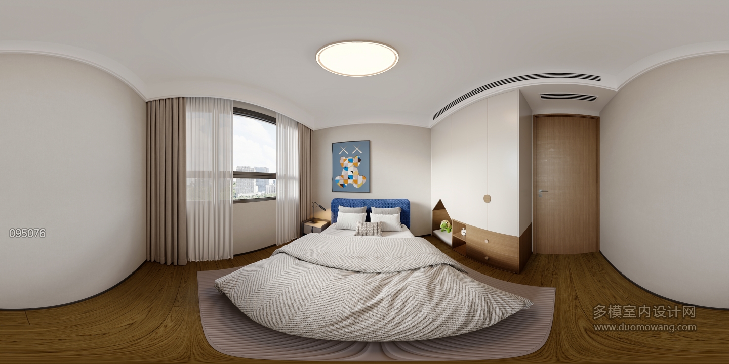 意式家装修改2楼次卧全景_