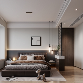 现代主卧特写