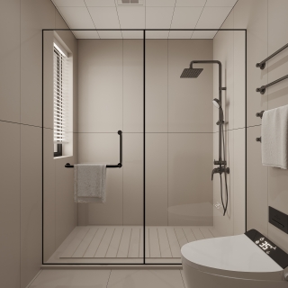 现代二楼过道干区卫生间