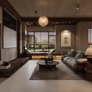 侘寂名宿_客厅