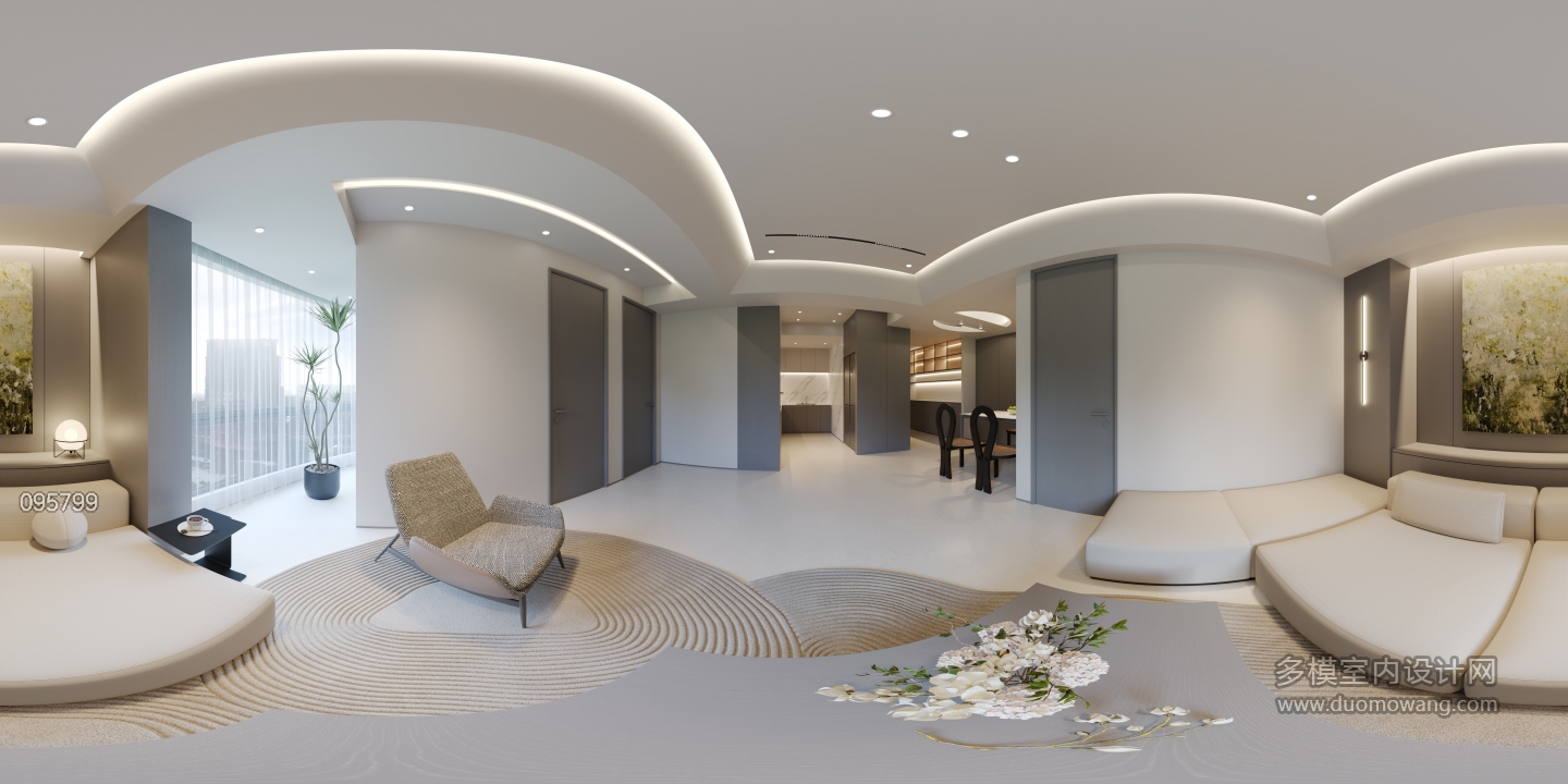 现代客餐厅全景