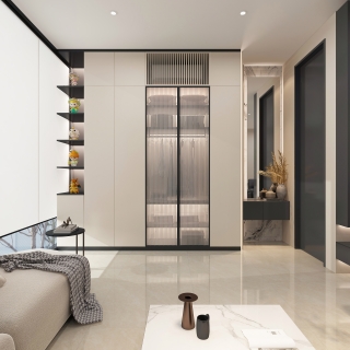 现代家装2F衣柜_