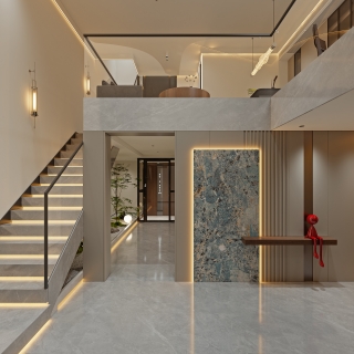 意式轻奢负一层_负一层玄关001