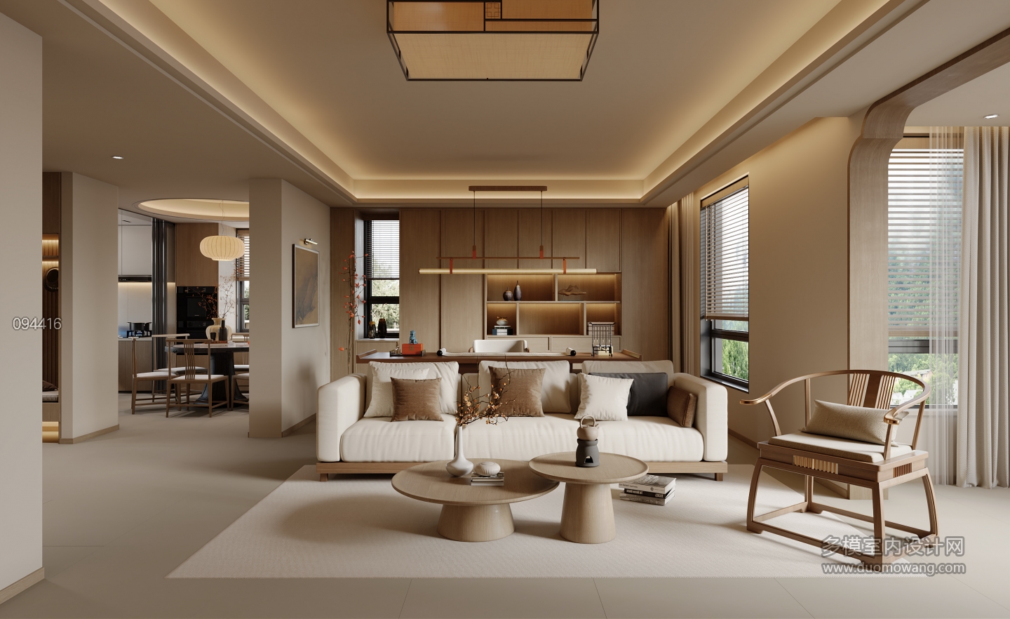 新中式一楼_沙发静态