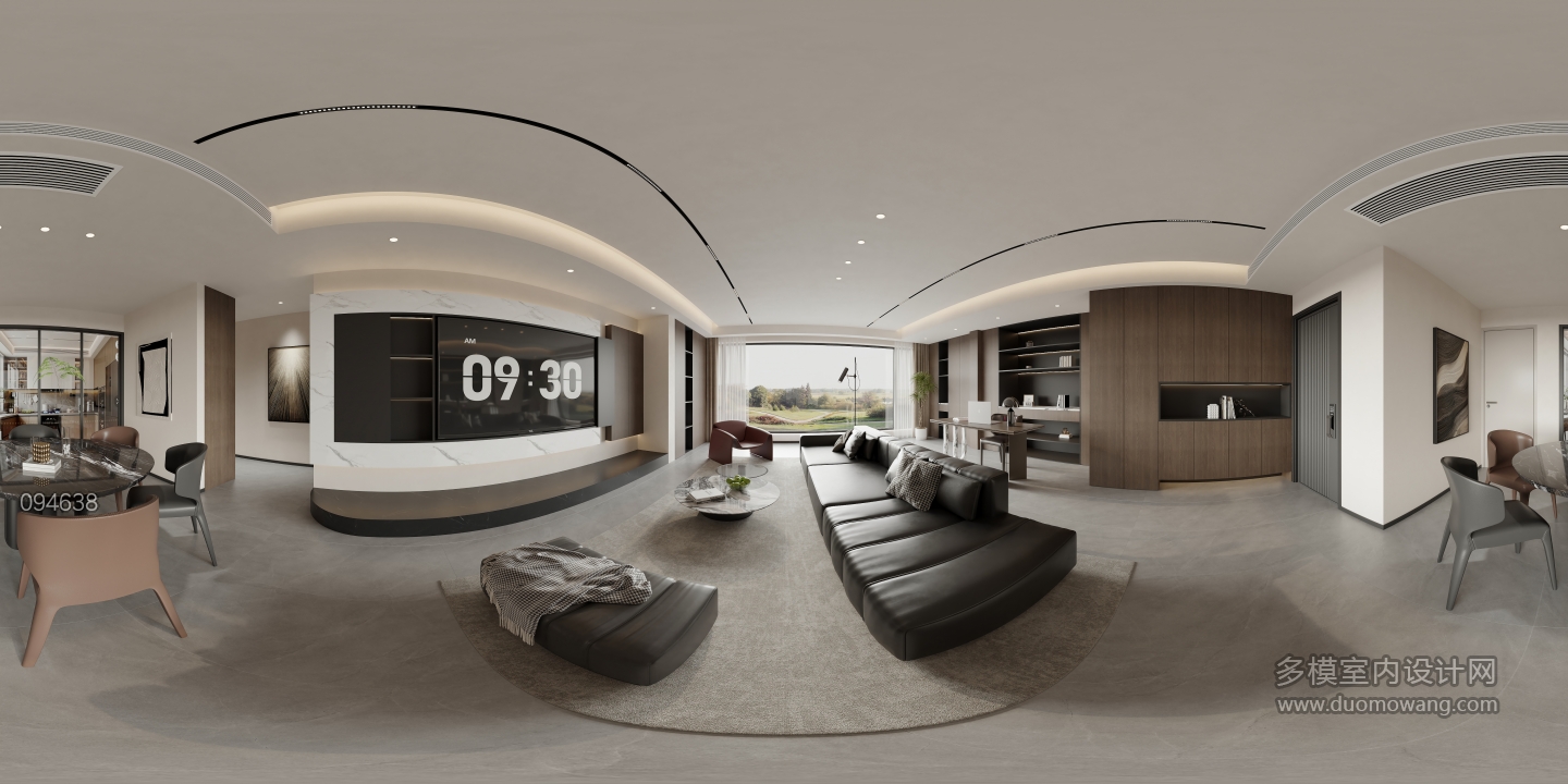 现代 客餐厅 全景