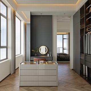 意式轻奢三层_三层主卧室衣帽间001