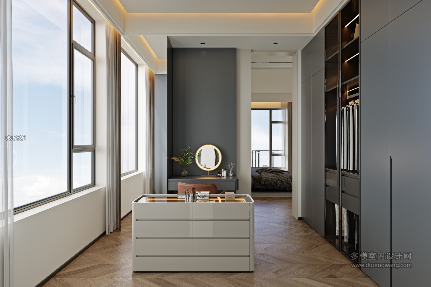 意式轻奢三层_三层主卧室衣帽间001