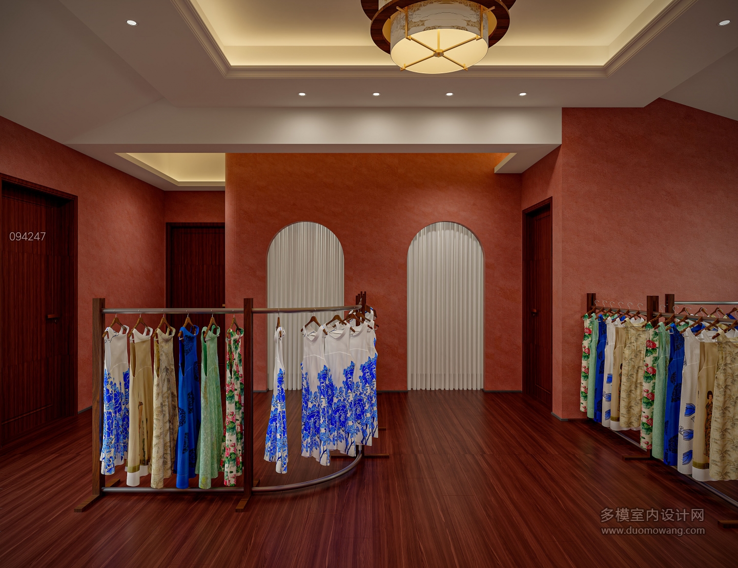 宋式服装店二层大厅静态二