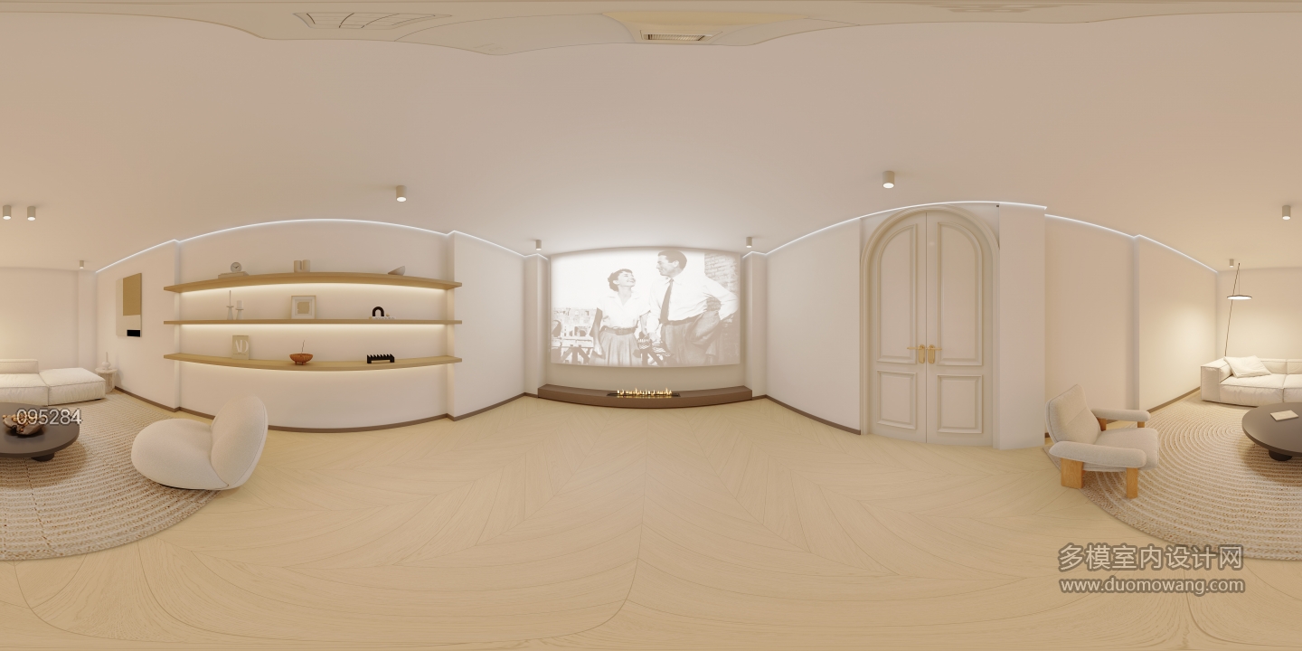 奶油风 -2影音室全景