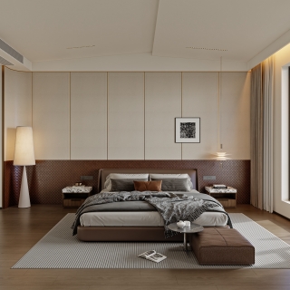 意式轻奢三层_三层主卧室001