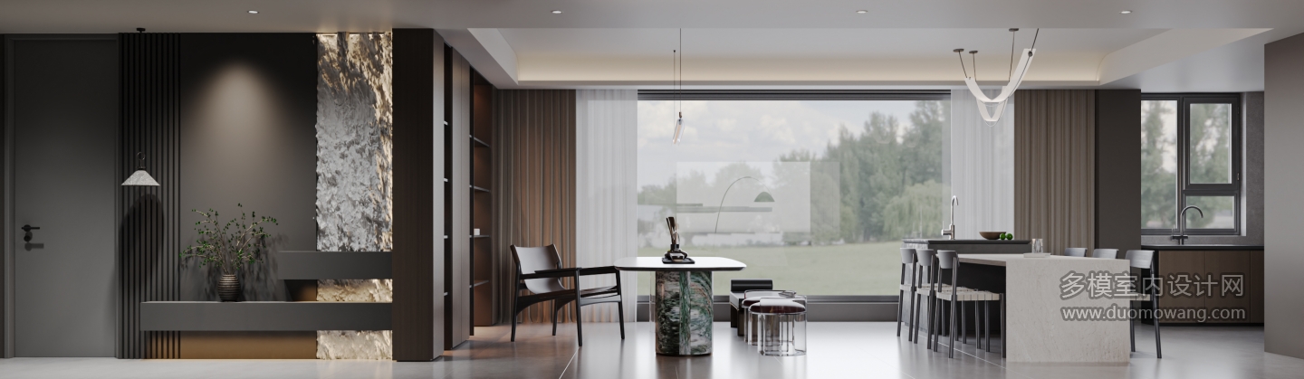 现代意式客餐厅特写 (2)