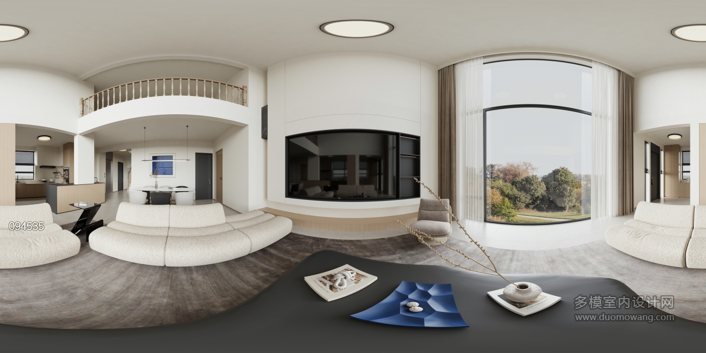 现代 客餐厅 全景