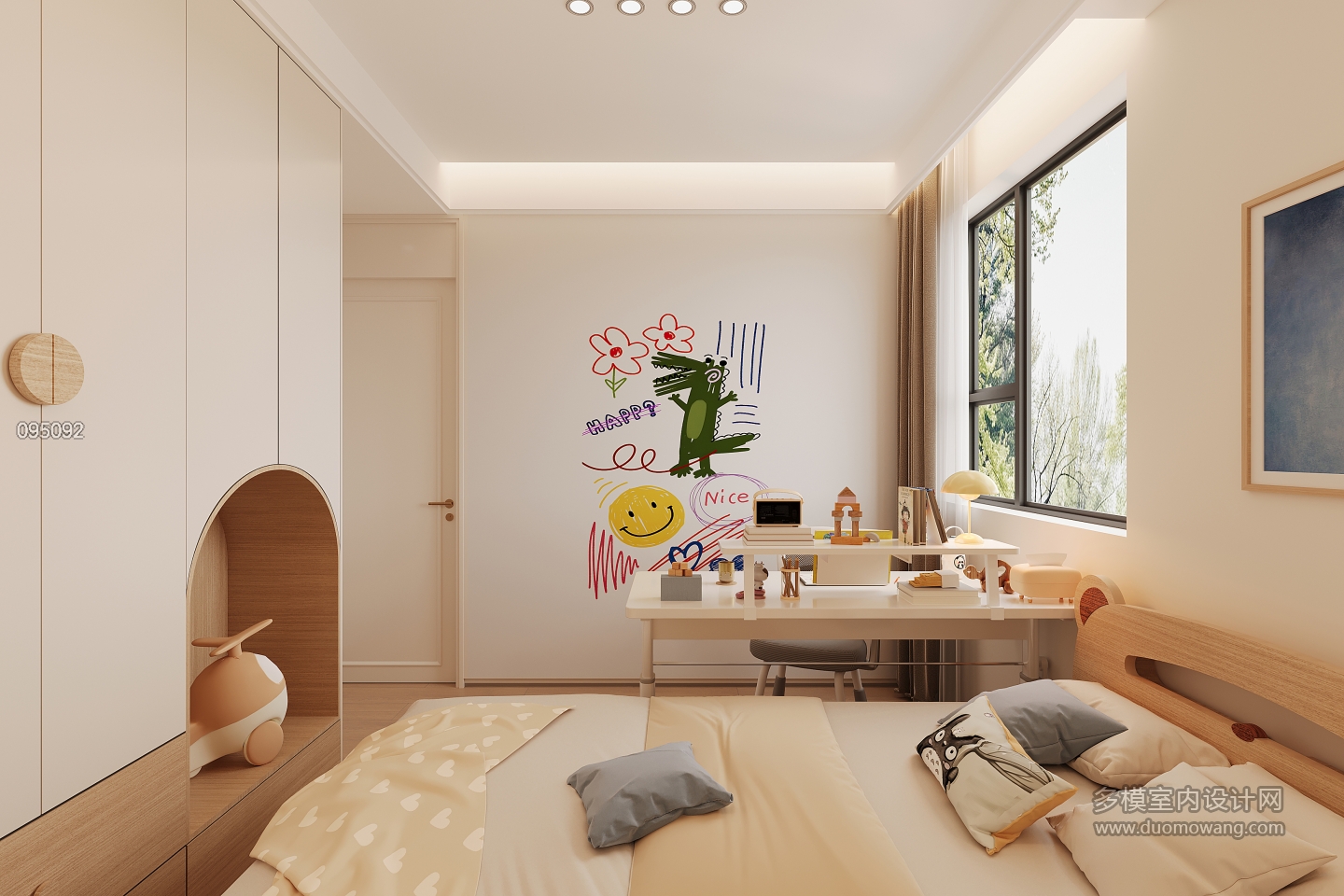 法式男孩房单张二