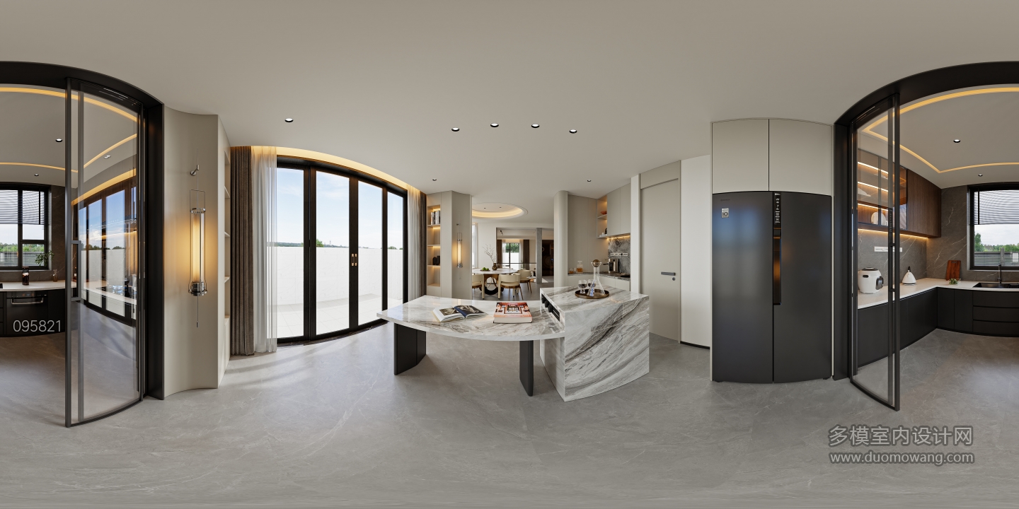 意式轻奢一层_一层厨房