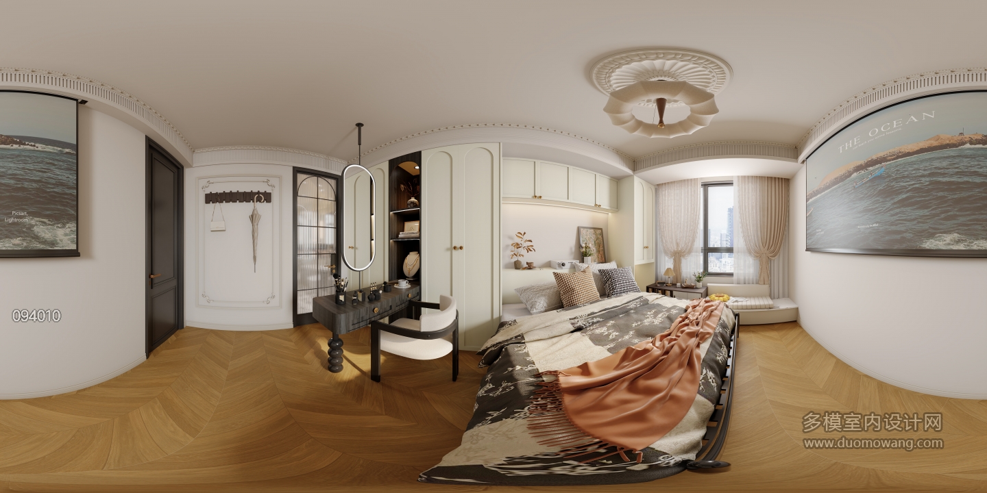 法式奶油主卧全景