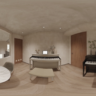 负一楼琴室全景