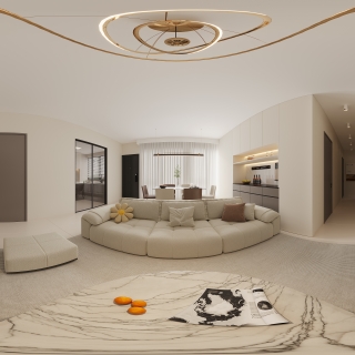 现代客餐厅全景