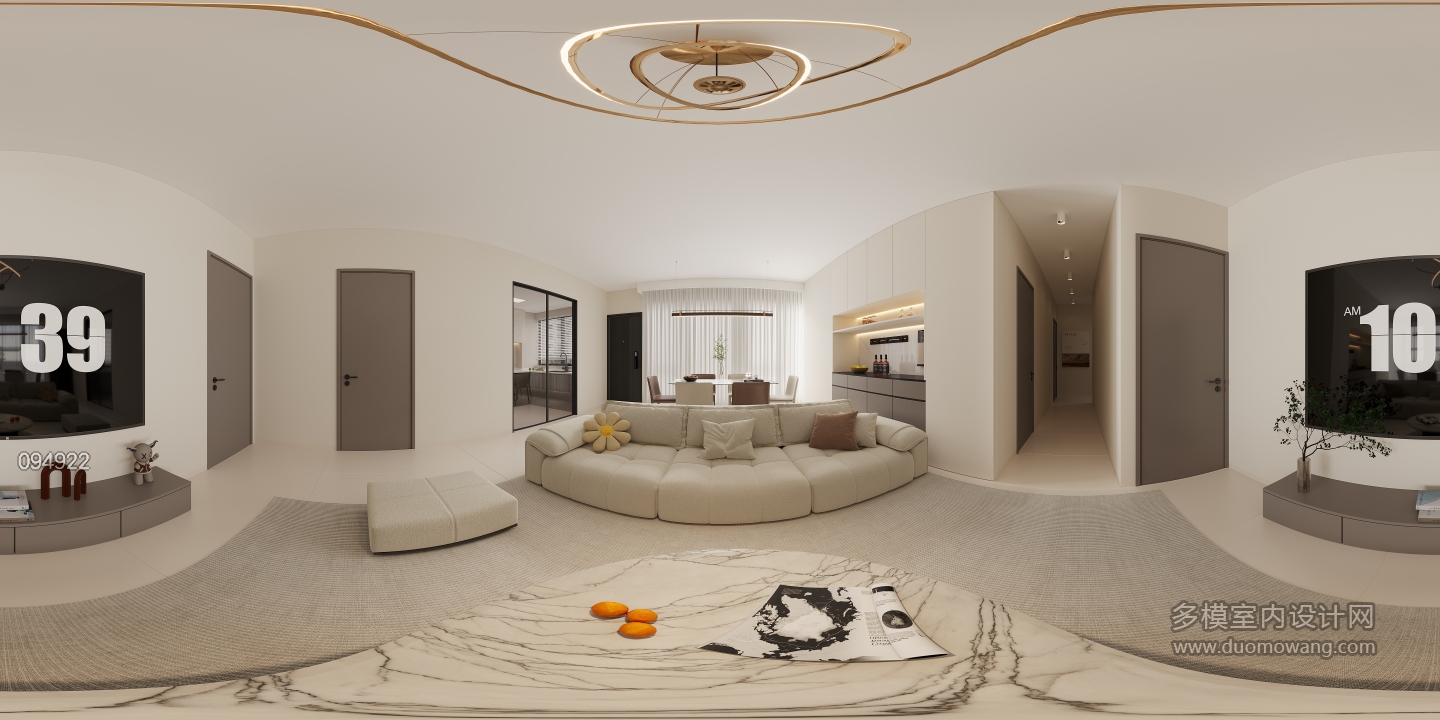 现代客餐厅全景