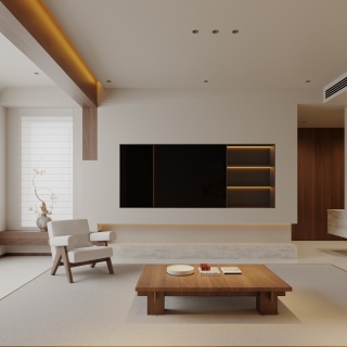 1楼客厅电视墙静态