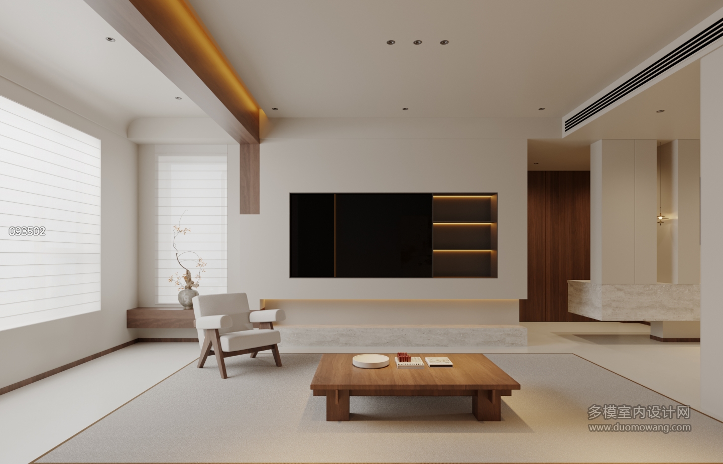 1楼客厅电视墙静态