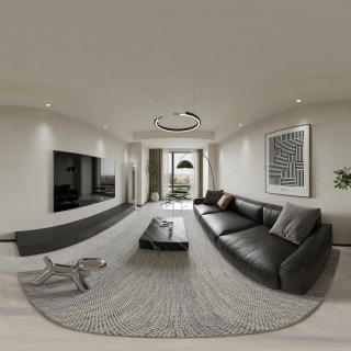 现代 客餐厅 全景