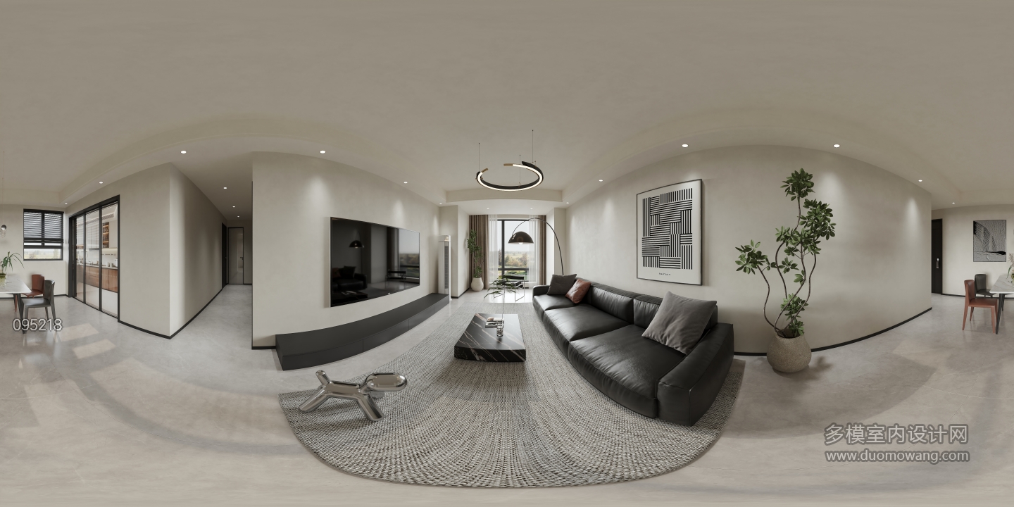 现代 客餐厅 全景