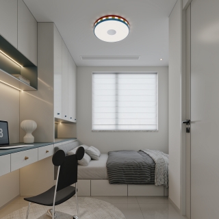 现代儿童房卧室特写