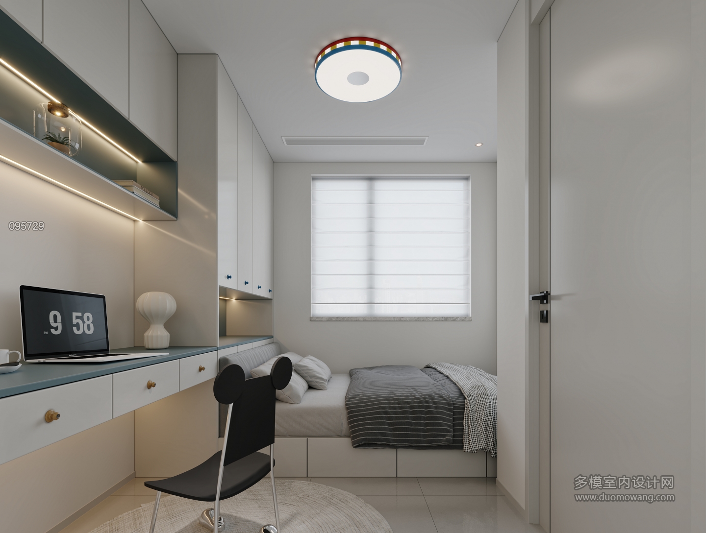 现代儿童房卧室特写