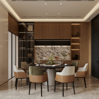 现代 餐厅 单张