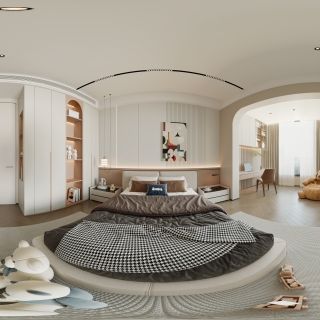 现代轻奢二楼儿童房