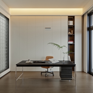 意式轻奢三层_三层书房001