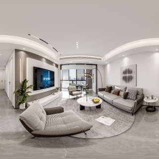 现代客厅全景