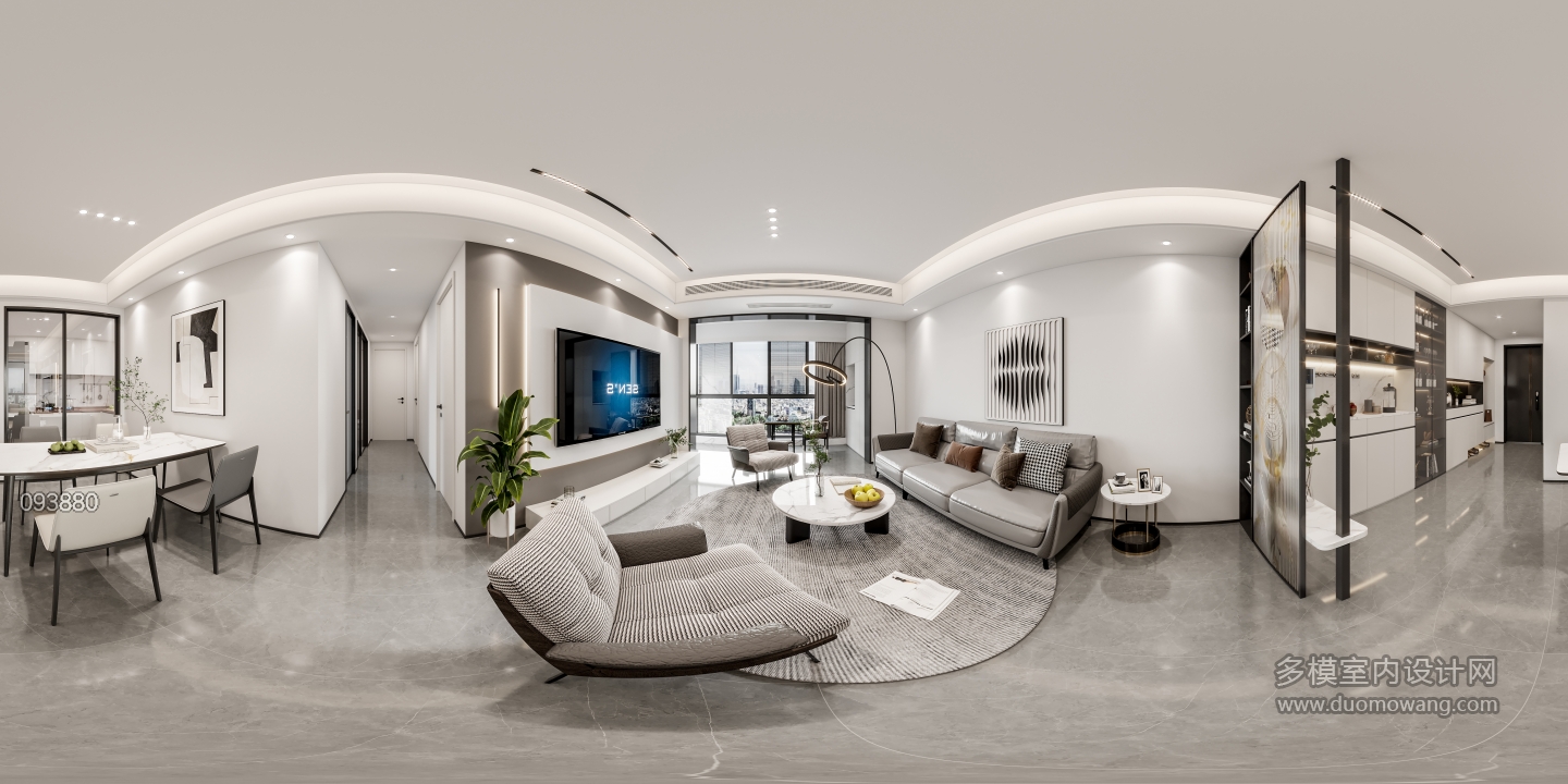 现代客厅全景