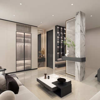 现代家装2F柱子_