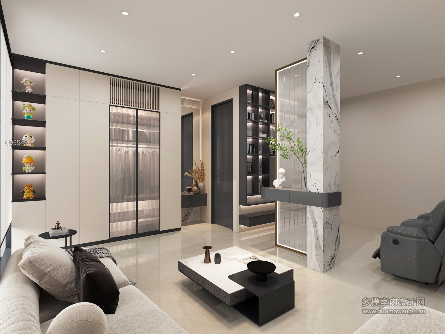 现代家装2F柱子_