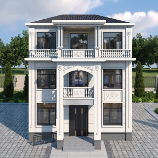 新中式别墅正透