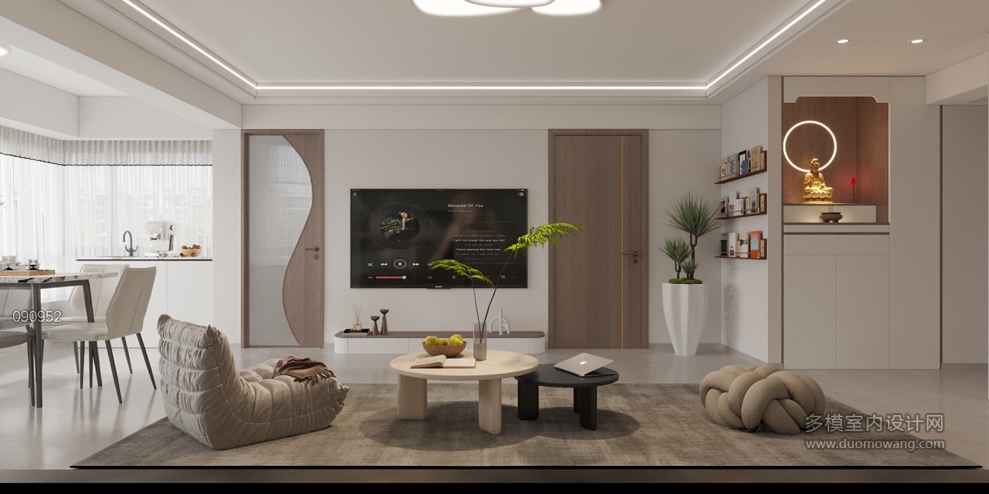 现代客厅电视墙