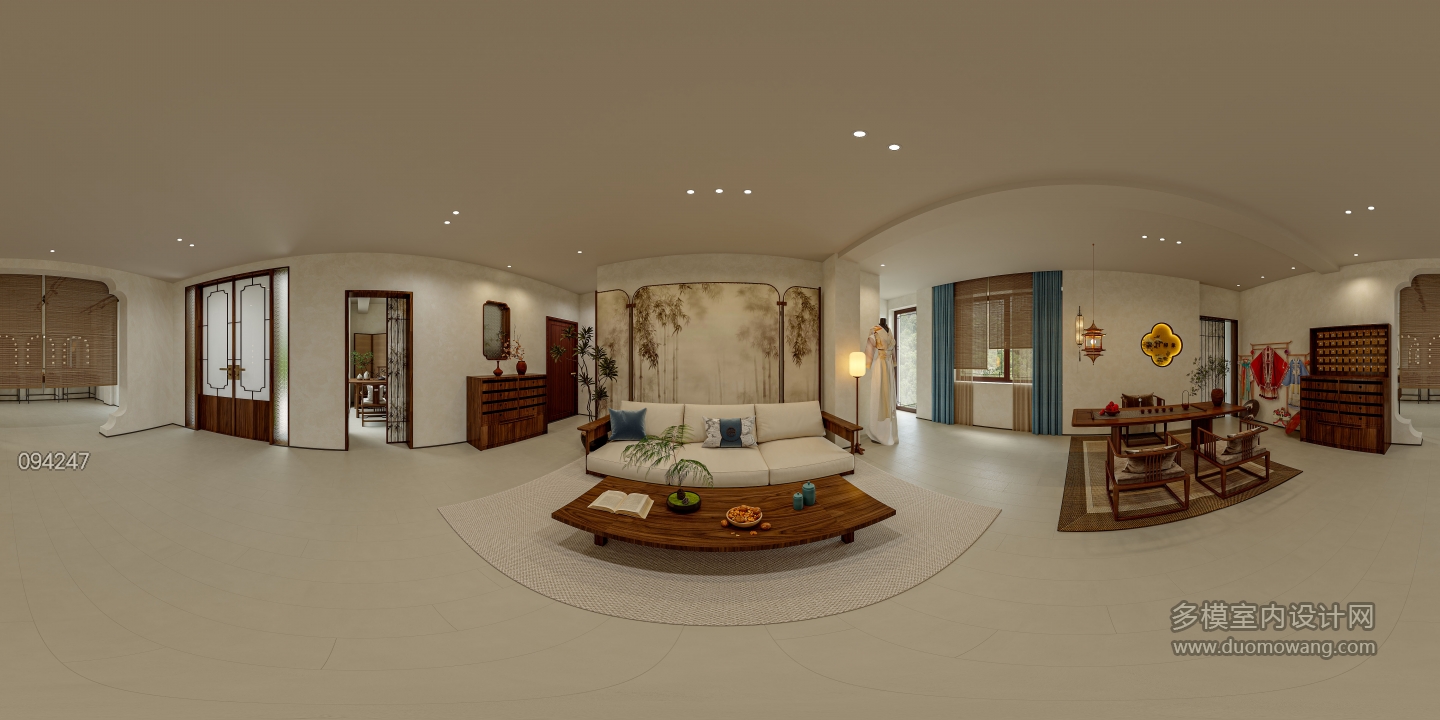 宋式服装店一层大厅