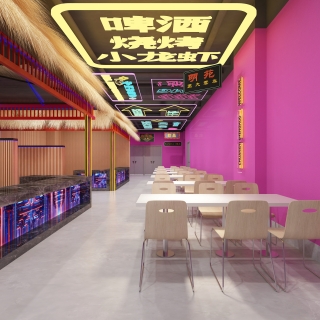 新中式赛博朋克美食大厅 (7)