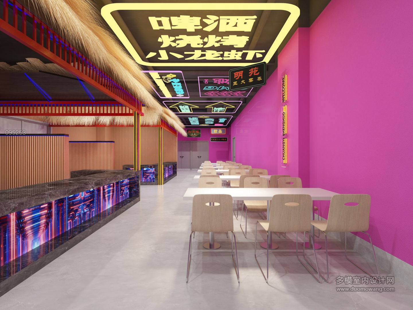 新中式赛博朋克美食大厅 (7)