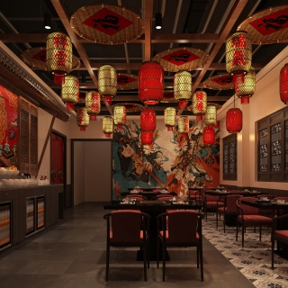 新中式火锅店1F散座区静态 (1)