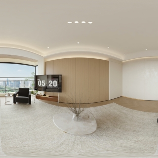 现代 客餐厅 全景