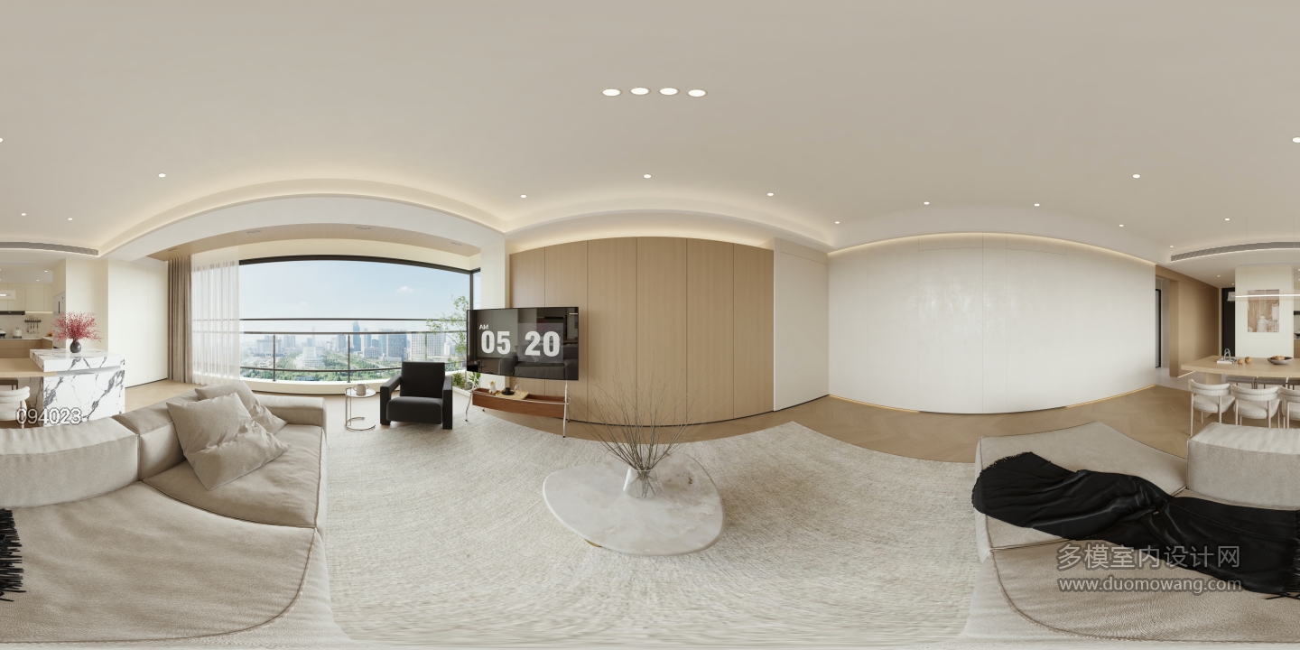 现代 客餐厅 全景