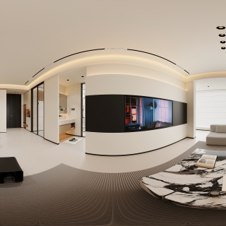 现代客餐厅全景