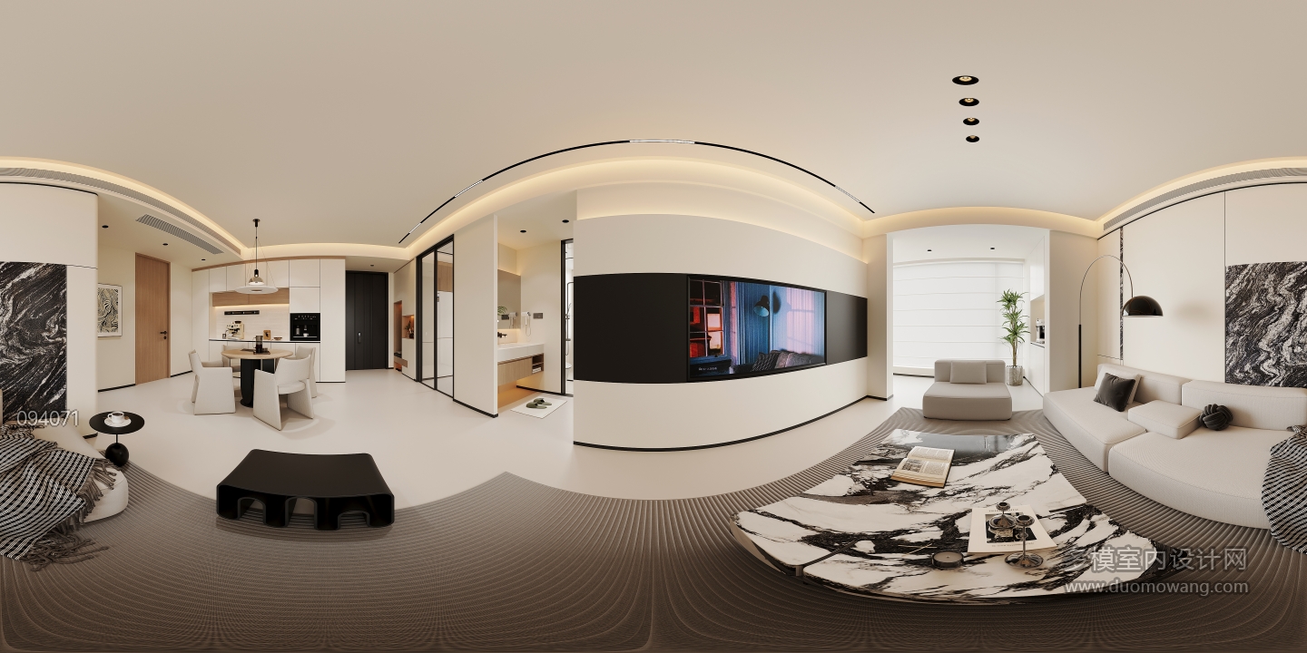 现代客餐厅全景