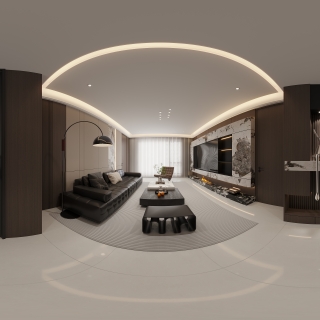 现代客餐厅全景