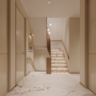 意式楼梯间特写