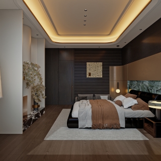 港式轻奢二层_二层主卧室